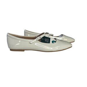 Wild Fable Patent Mary Jane Flats Womens Size 9 Cream New Elsa Comfort